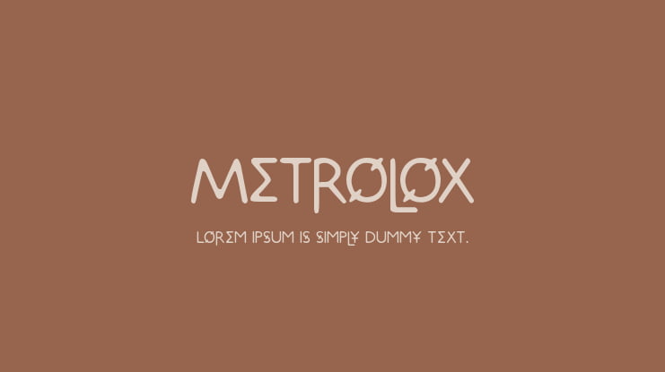 Metrolox Font
