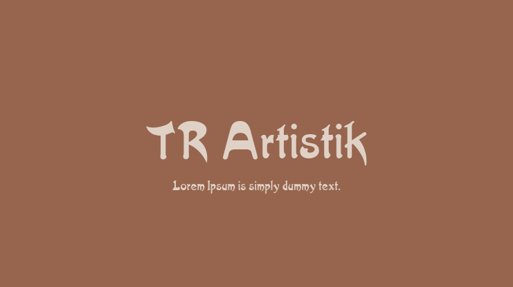 TR Artistik Font