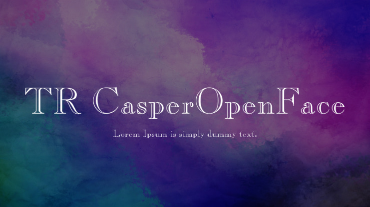 TR CasperOpenFace Font