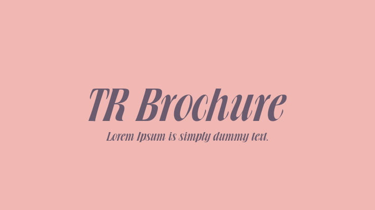 TR Brochure Font