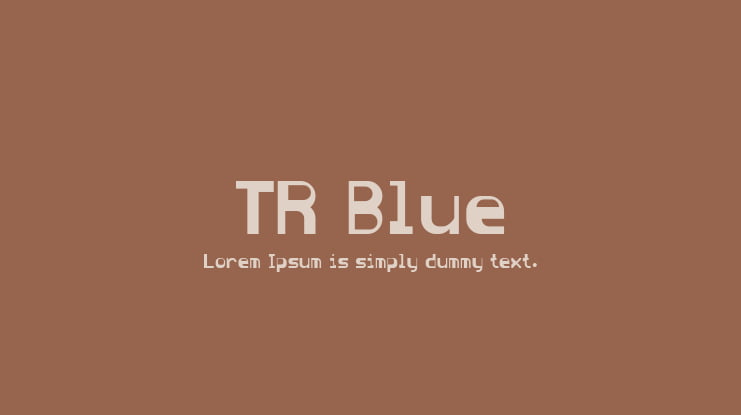 TR Blue Font