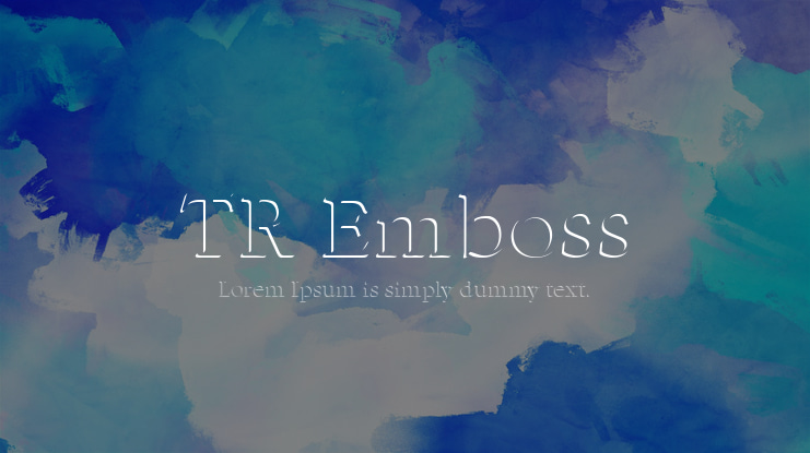 TR Emboss Font