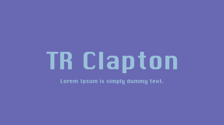 TR Clapton Font