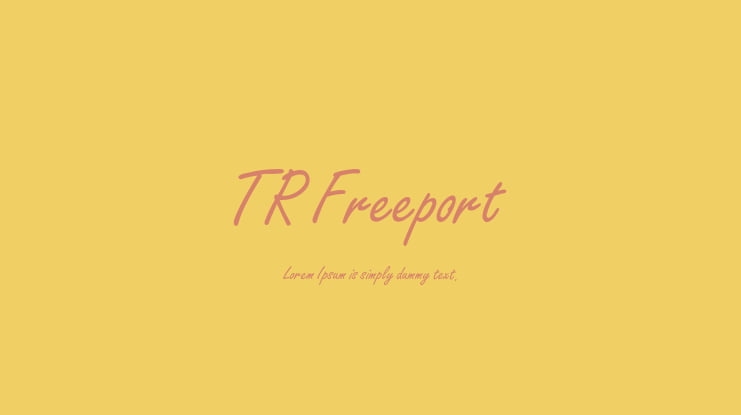 TR Freeport Font