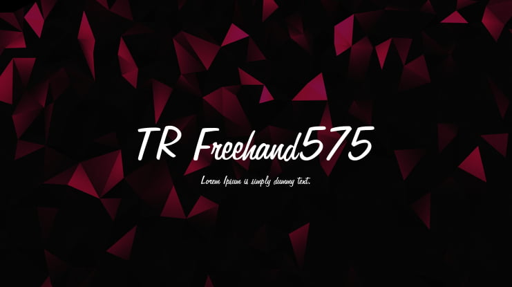 TR Freehand575 Font