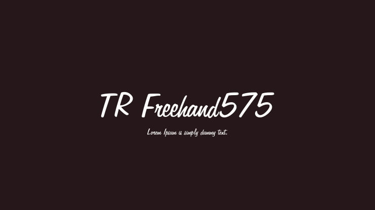 TR Freehand575 Font