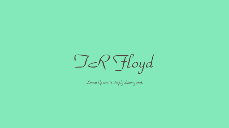 TR Floyd Font