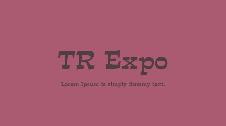 TR Expo Font
