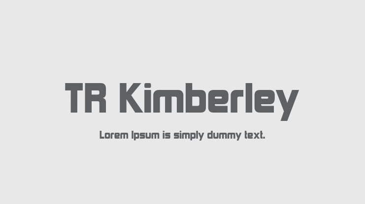 TR Kimberley Font