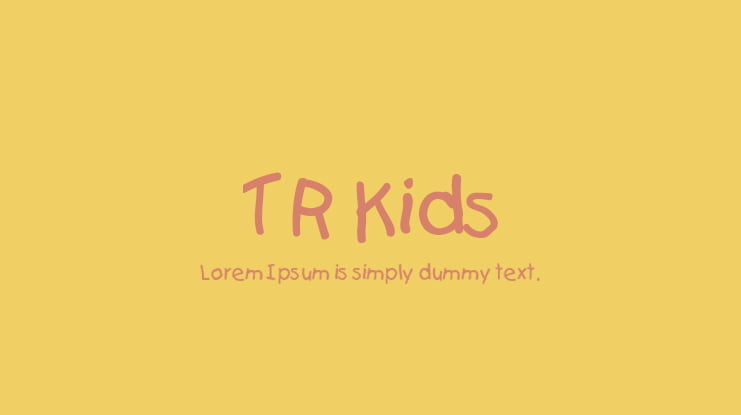 TR Kids Font