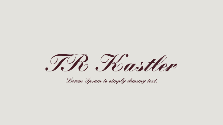 TR Kastler Font