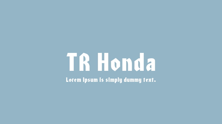 TR Honda Font