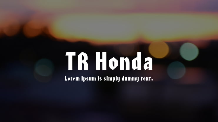 TR Honda Font