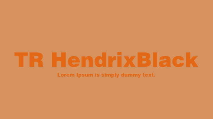 TR HendrixBlack Font