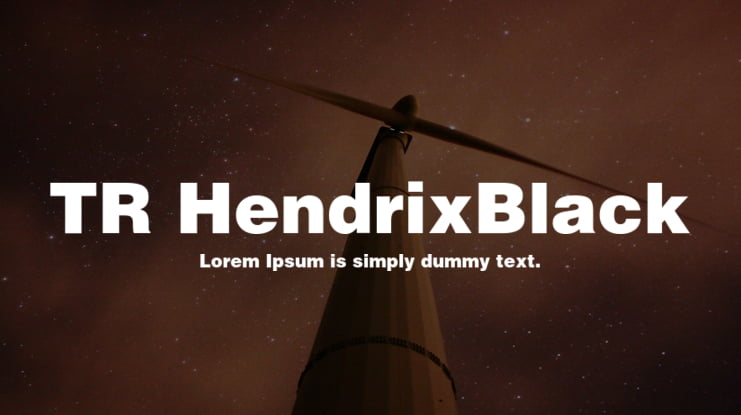 TR HendrixBlack Font