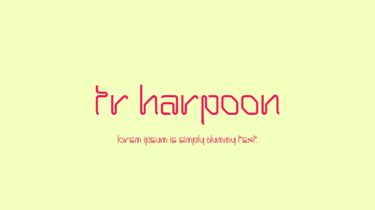TR Harpoon Font