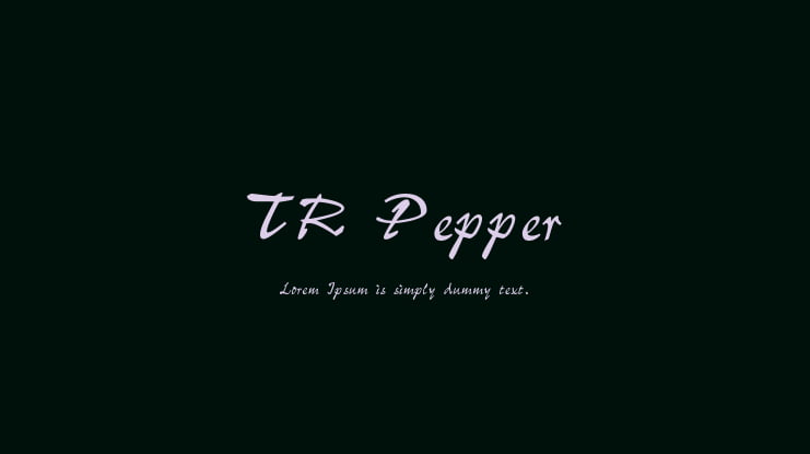 TR Pepper Font