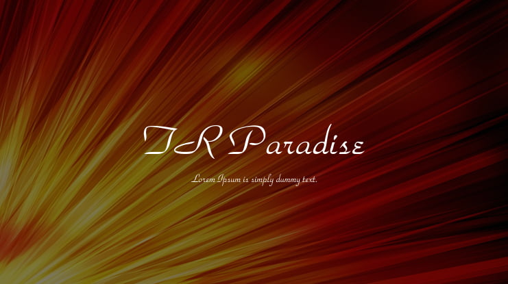 TR Paradise Font