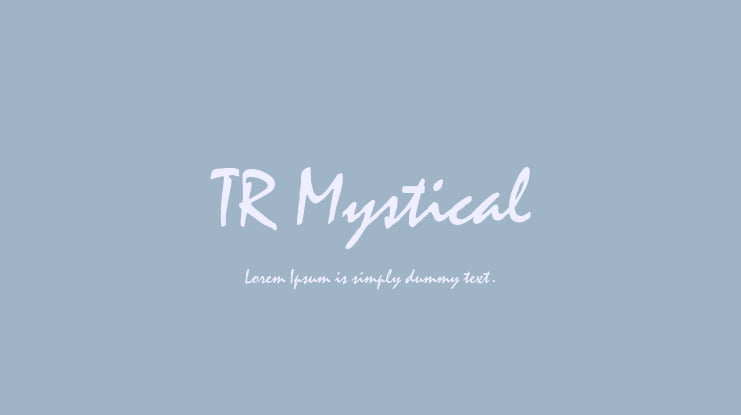 TR Mystical Font