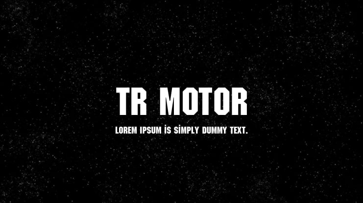 TR Motor Font