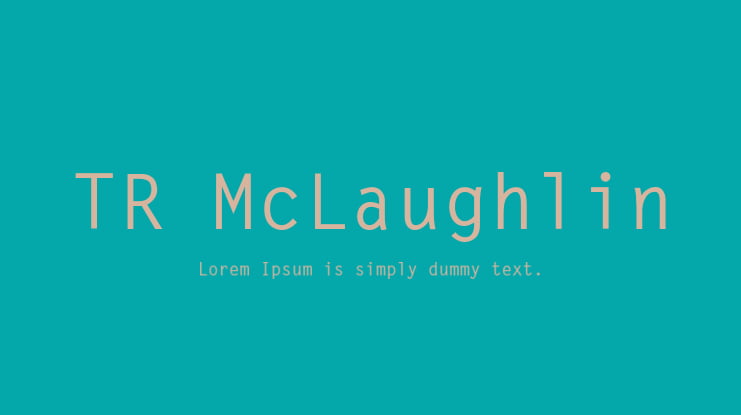 TR McLaughlin Font