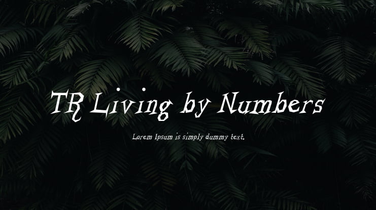 TR Living by Numbers Font