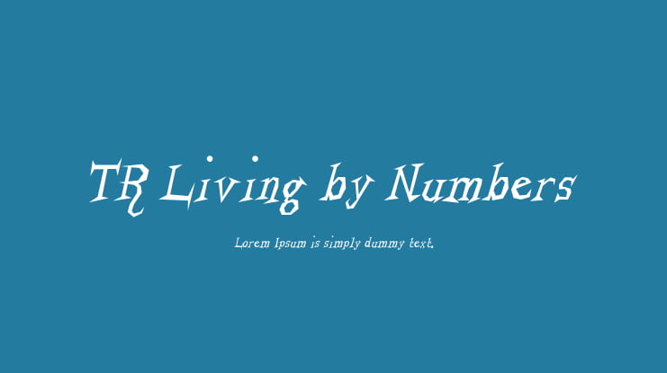 TR Living by Numbers Font