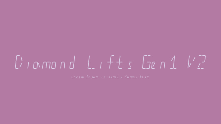 Diamond Lifts Gen1 V2 Font
