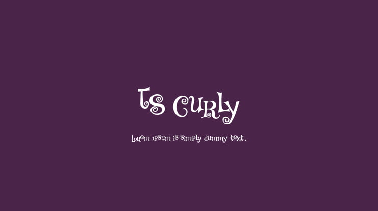 TS Curly Font