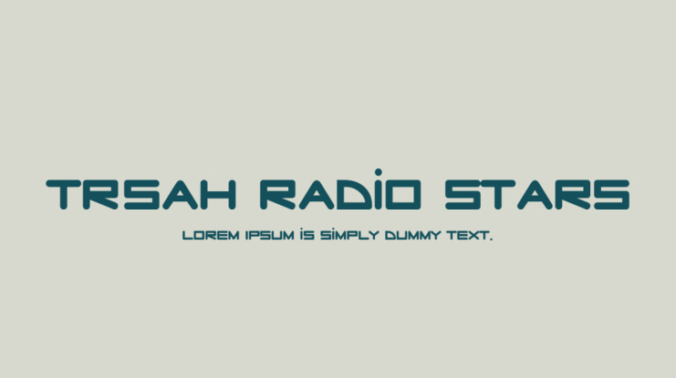 TrSah Radio Stars Font