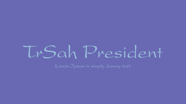 TrSah President Font