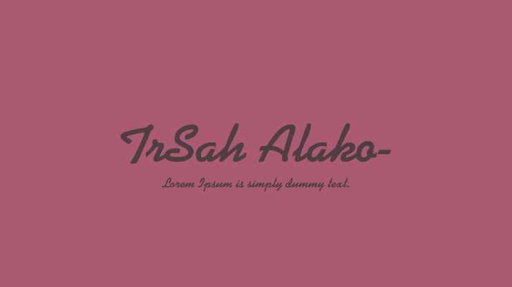 TrSah Alako- Font