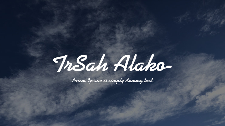 TrSah Alako- Font