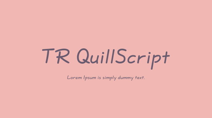 TR QuillScript Font