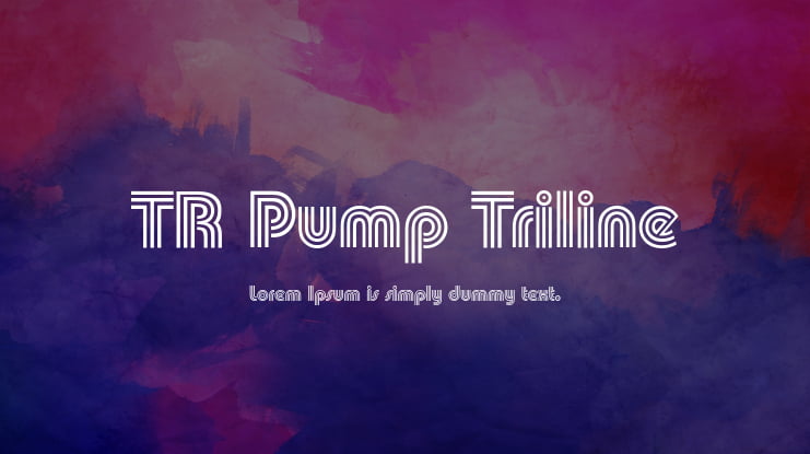 TR Pump Triline Font