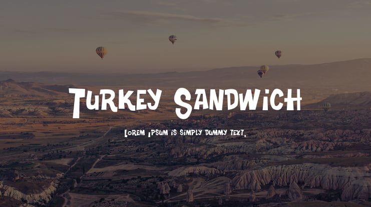 Turkey Sandwich Font