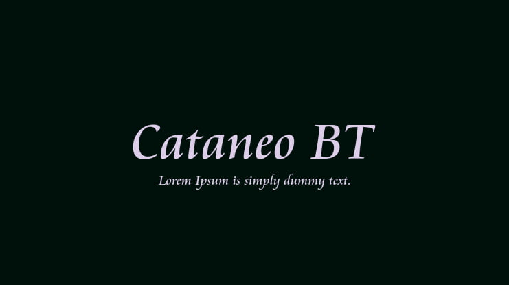 Cataneo BT Font