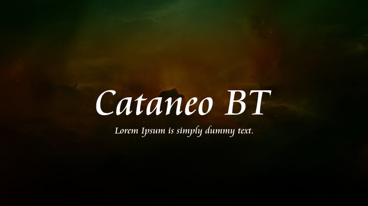 Cataneo BT Font