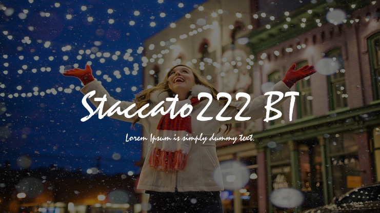 Staccato222 BT Font