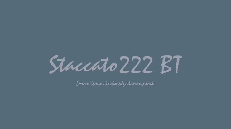 Staccato222 BT Font