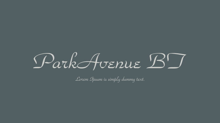 ParkAvenue BT Font