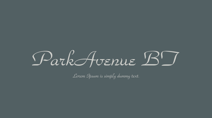 ParkAvenue BT Font