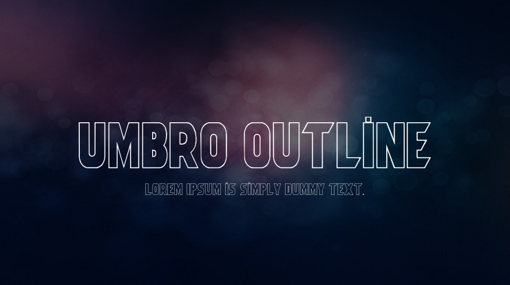 Umbro Outline Font