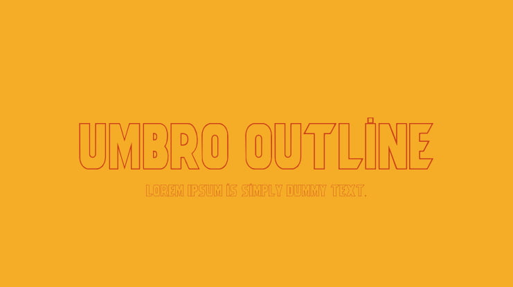 Umbro Outline Font