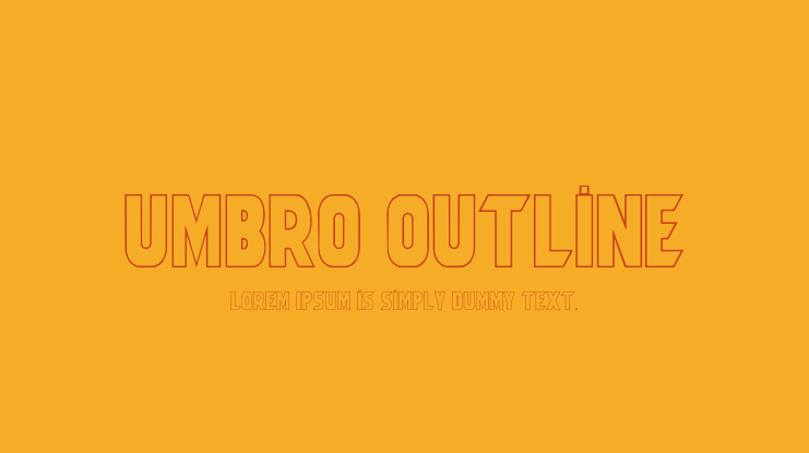 Umbro Outline Font