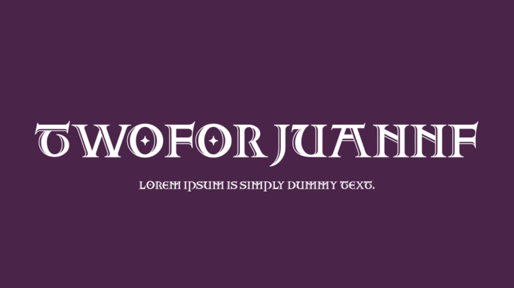 TwoForJuanNF Font