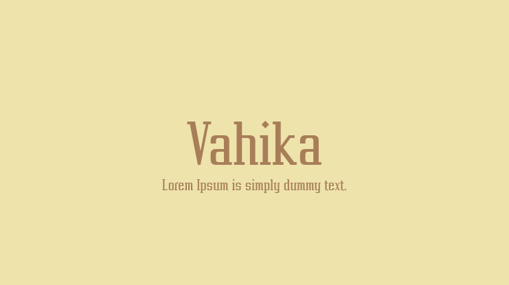 Vahika Font