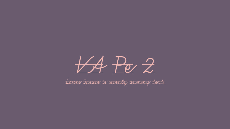 VA Pe 2 Font