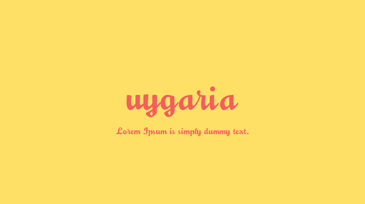 uygaria Font