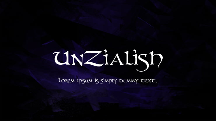 UnZialish Font